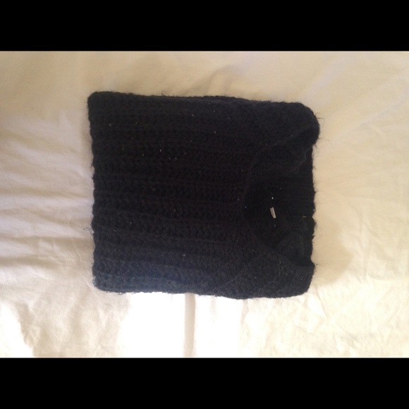 Anthropologie black sequin pullover sweater