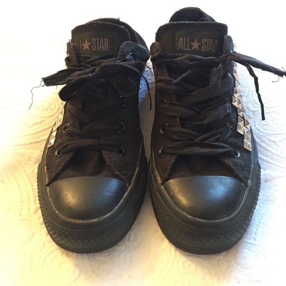 💀 black converse 💀 one of a kind - Picture 2 of 4