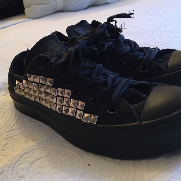 💀 black converse 💀 one of a kind - Picture 3 of 4