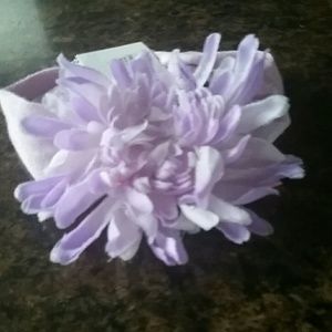 Babys headband violet with flower