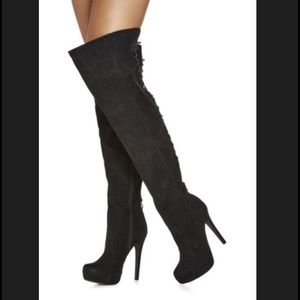 Just fab thigh high boots (wide calf)