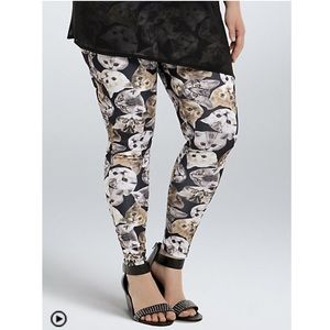 Torrid Cat Face Printed Leggings size 5