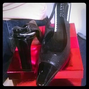 FRANCO SARTO SZ 8M LEATHER"SOLACE"BLACK