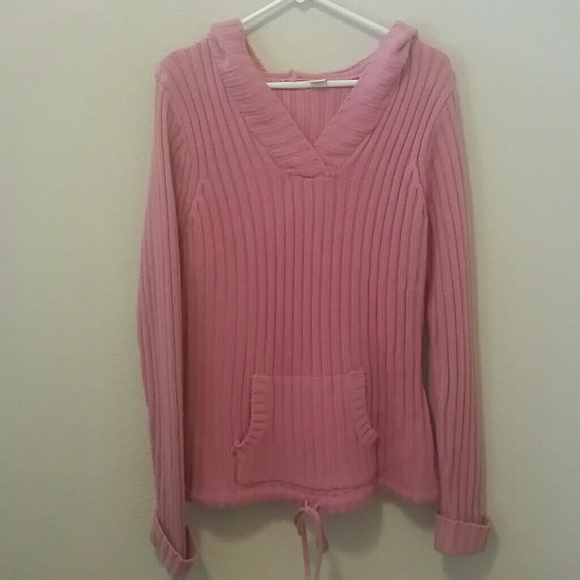 Pink hooded sweater