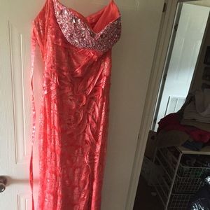 coral prom dress!