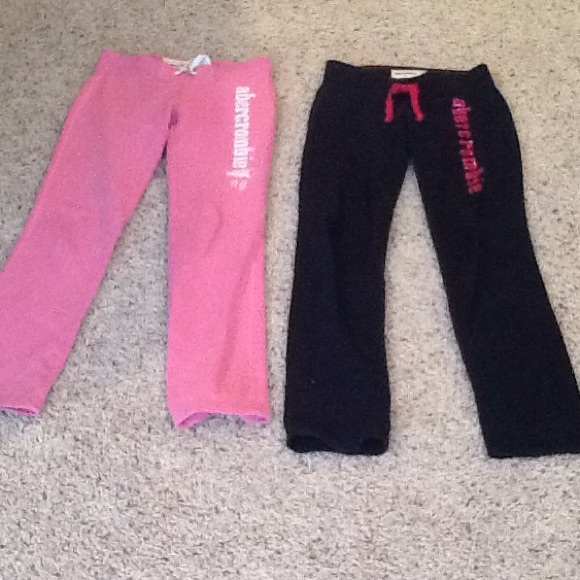 Pink and black sweat pants