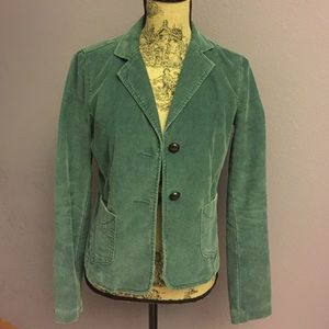 Gap teal green corduroy blazer.