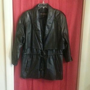 Leather coat