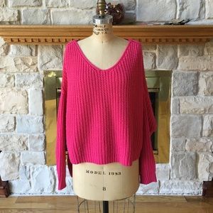 Chunky pink sweater M/L