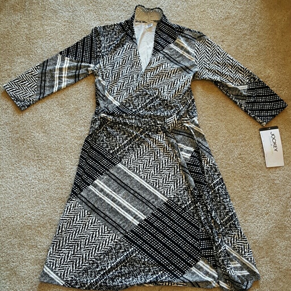 Black and White Printed Dress