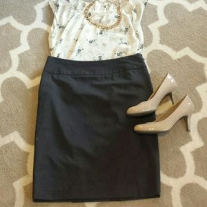 **HOLD** Charcoal Gray Pencil Skirt