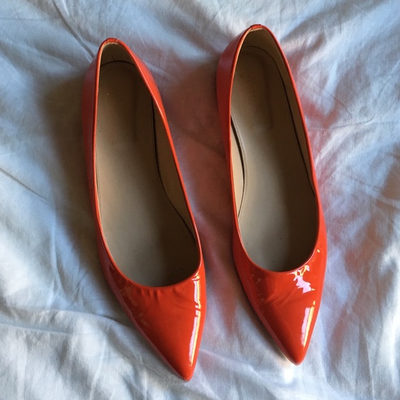 J.crew Viv patent flat size 11 persimmon