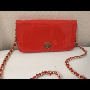 Tory Burch Adalyn Patent Clutch/Crossbody bag