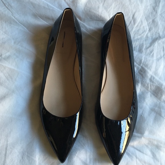 J.crew Viv patent flats size 11 black