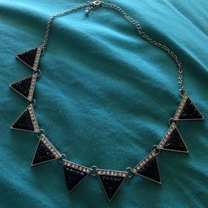 Black triangle statement necklace