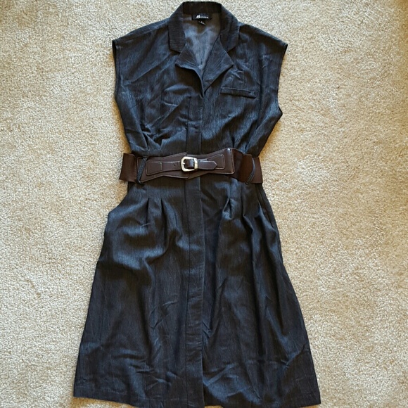Button Dress with Belt