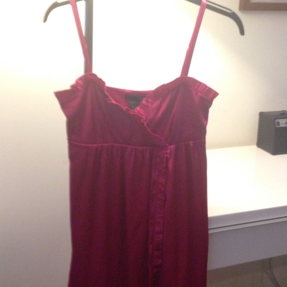 Fuchsia satin dress