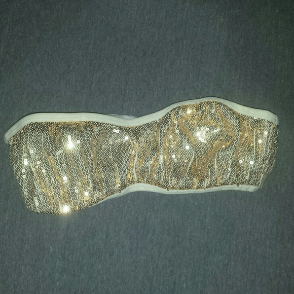 Nollie brand gold sequin bandeau size M