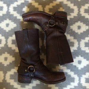 Frye harness 12R brown leather boots size 9