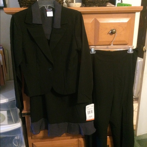 Womens 3 piece Business Black Suit