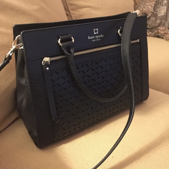Kate Spade Romy Perri Lane Bubbles leather Black