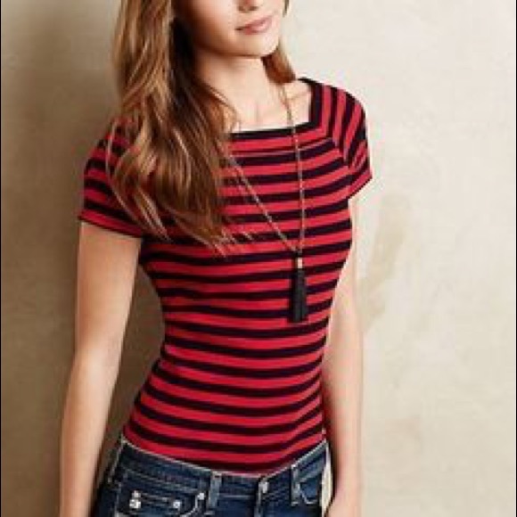 Darling Anthropologie Striped Top