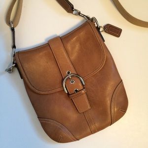 Brown Leather Coach Cross Body purse