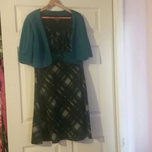 Knee length dress with blazer