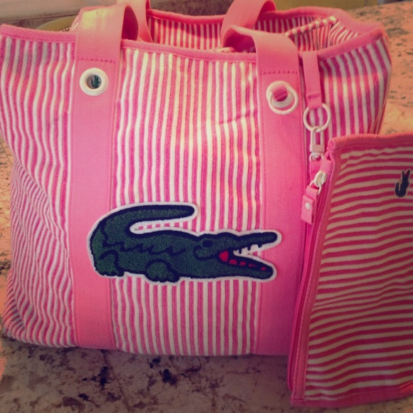 Lacoste - Large Terry-clothe Bag & Matching Pouch