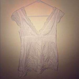 Gap White Baby Doll Top