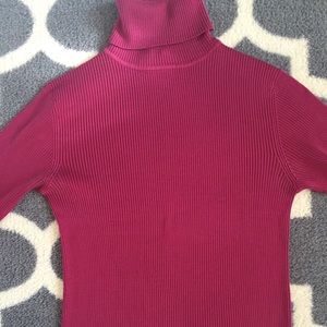 Ann Taylor 100% silk turtleneck sweater