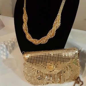 Gold Sequin Hand Bag