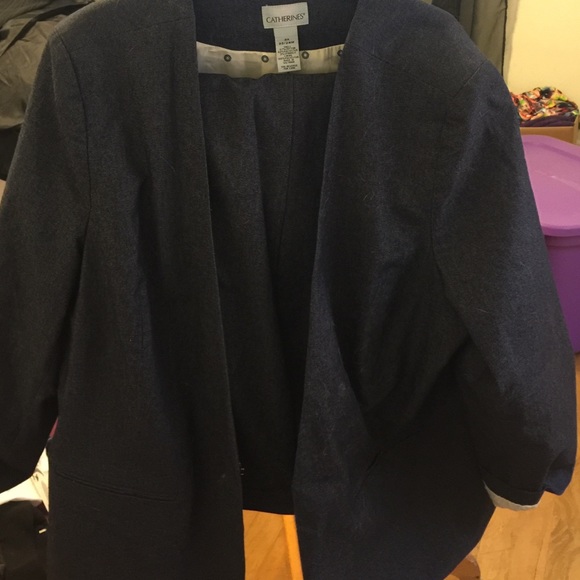 Blue jean material suit.