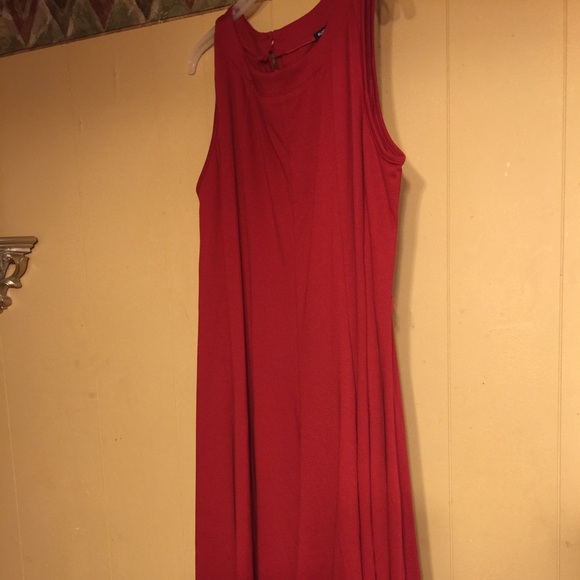Red flair dress