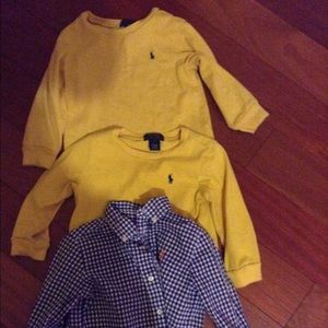 3 18 month long sleeve Ralph Lauren shirts