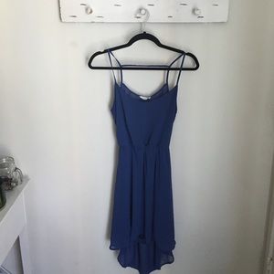 Backless blue dress high/low