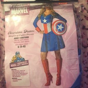 Captain America Womens dress halloween costume