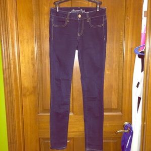 AE dark wash jeggings, size 2 short
