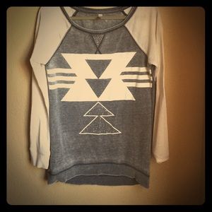 Tunic sweater with adorable jewel & Aztec design