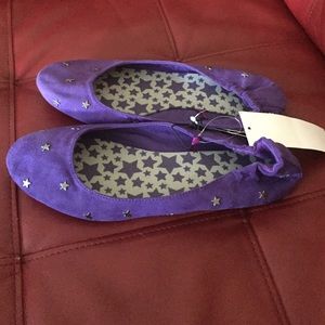 Purple flats! Never worn