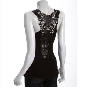 Free People Back Appliqué Floral Tank