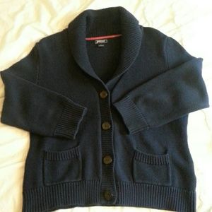 Navy Shawl Collar Cardigan