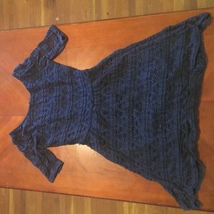 Navy Blue Laced Dress