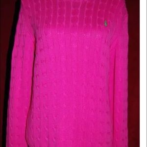 BRAND NEW WITH TAGS RALPH LAUREN FUCHSIA SWEATER