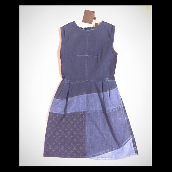 Louis Vuitton. Mixed denim dress. Size S (36).
