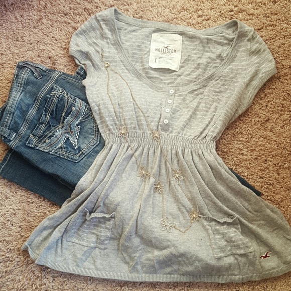 Hollister Gray Sweater Shirt