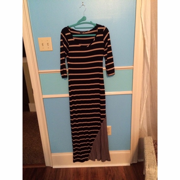striped maxi dress