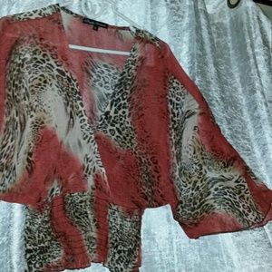 Animal print blouse