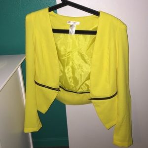 Agaci Too shoulder padded neon blazer 💁