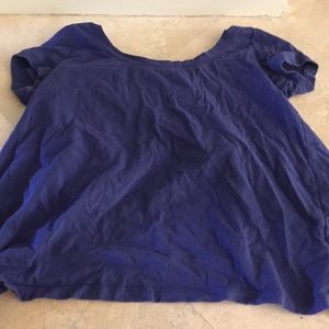 Blue crop top foreign exchange size xs